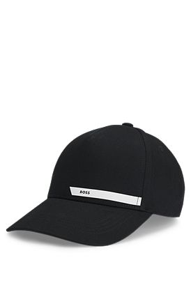 Gorra en sarga de algodón con logo estampado