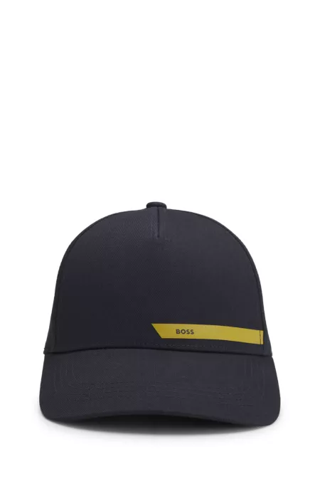 Cotton-twill cap with logo print