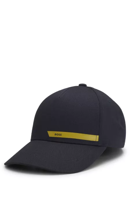 Cotton-twill cap with logo print