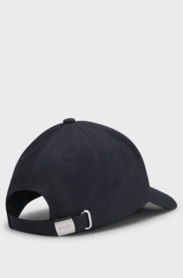 Cotton-twill cap with logo print, Dark Blue