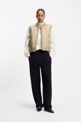 Water-repellent gilet with wadding, Light Beige