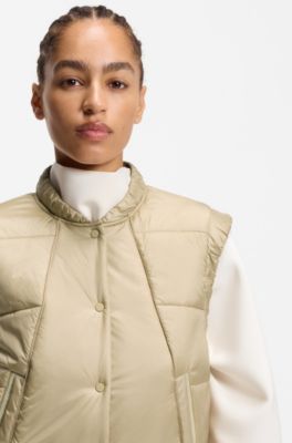Water-repellent gilet with wadding, Light Beige