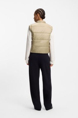 Water-repellent gilet with wadding, Light Beige