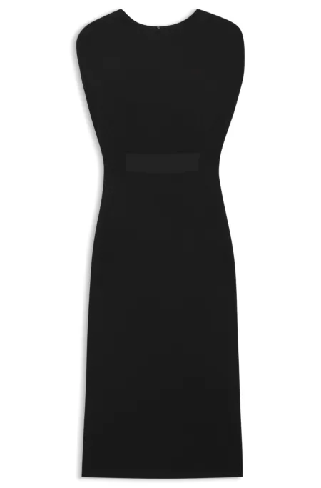 Stretch-jersey dress with waistband detail