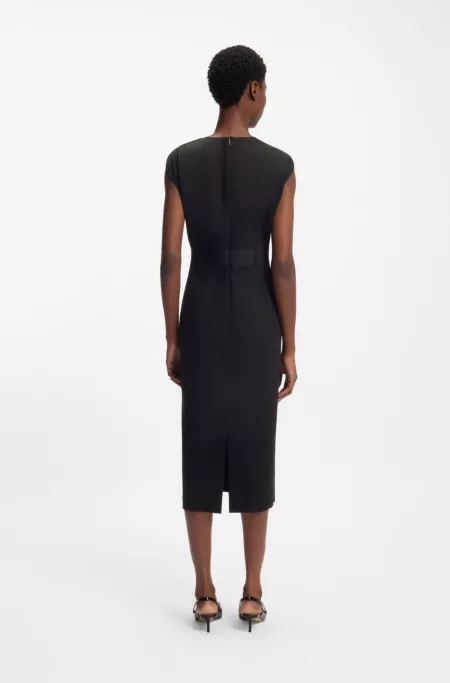 Stretch-jersey dress with waistband detail