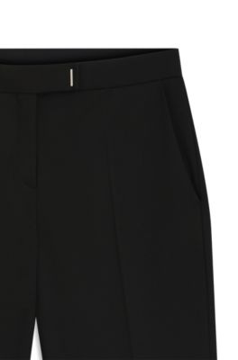 Relaxed-fit trousers in stretch jersey, Black