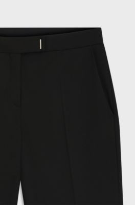 Relaxed-fit trousers in stretch jersey, Black