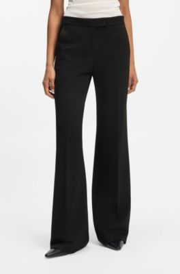 Relaxed-fit trousers in stretch jersey, Black