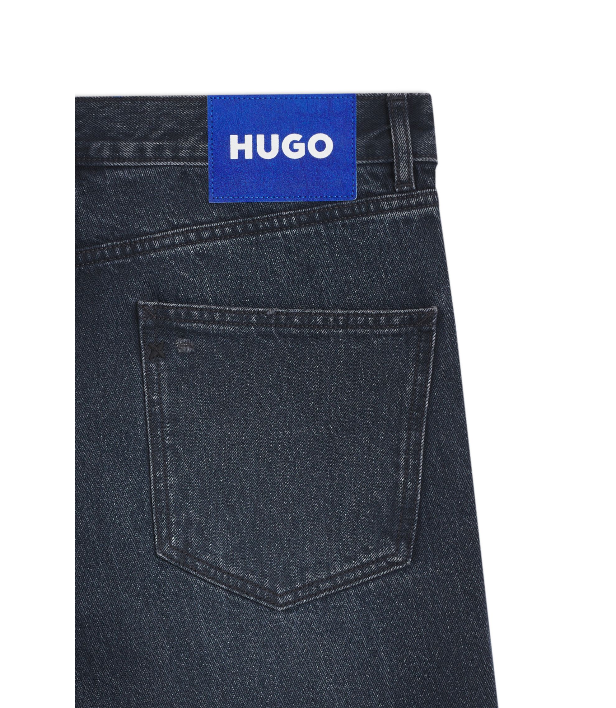 HUGO - レギュラーフィットジーンズ ダークブルー デニム - ダークブルー