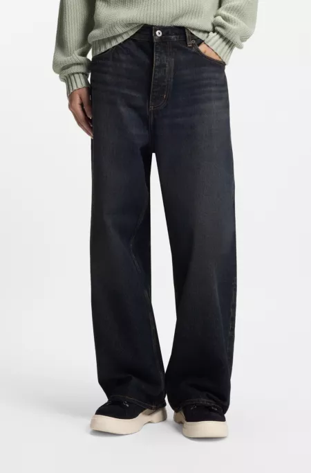 Jean Baggy en denim bleu délavé vintage