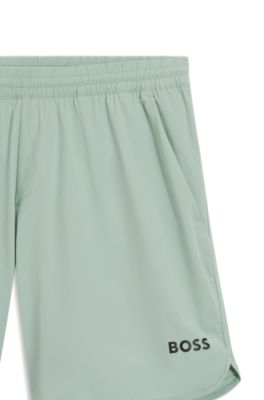 Quick-dry shorts in stretch fabric, Light Green