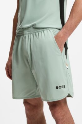 Quick-dry shorts in stretch fabric, Light Green