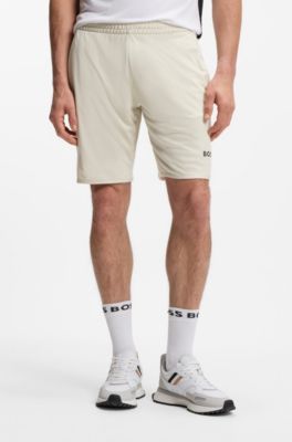 Active Schnell trocknende Shorts aus Stretch-Gewebe mit Taschen, Hellbeige