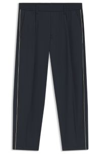 Tapered-fit trousers with water-repellent finish, Dark Blue