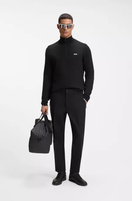 Tapered-fit trousers in water-repellent fabric