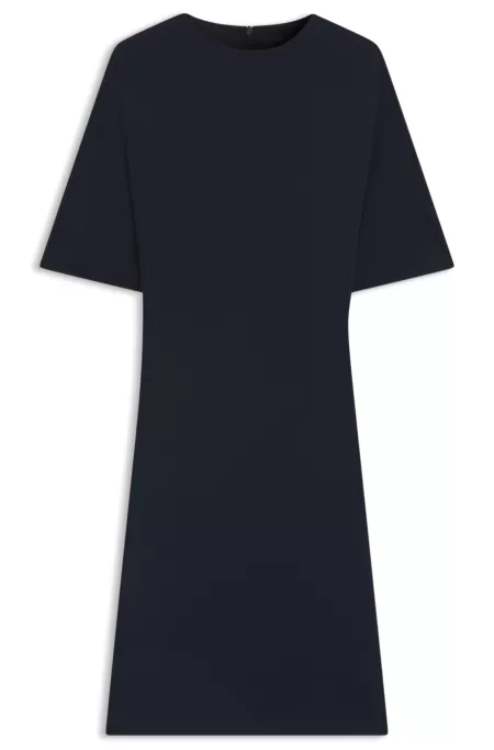 Jersey dress with rear drape detail