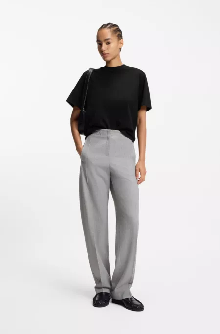 Relaxed-fit T-shirt in mercerised cotton