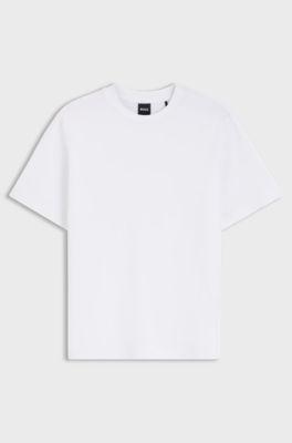 Relaxed-fit T-shirt van gemerceriseerde katoen, Wit