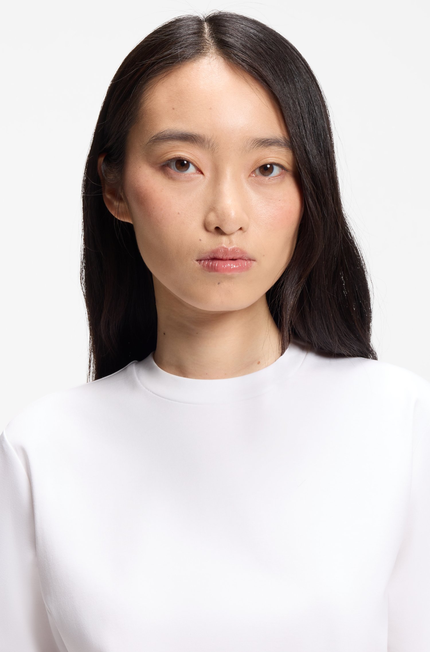 Boss Relaxed-fit T-shirt in mercerised cotton dam – bild 3