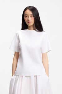 Relaxed-fit T-shirt in mercerised cotton, White