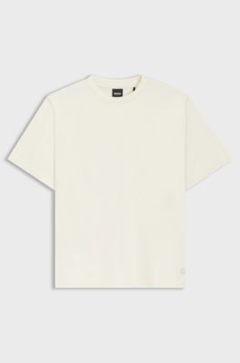T-shirt Relaxed en coton merceris&eacute;, Naturel