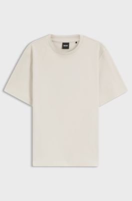 Relaxed-fit T-shirt in mercerised cotton, Natural