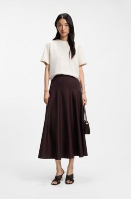 T-shirt relaxed fit in cotone mercerizzato, Colore neutro