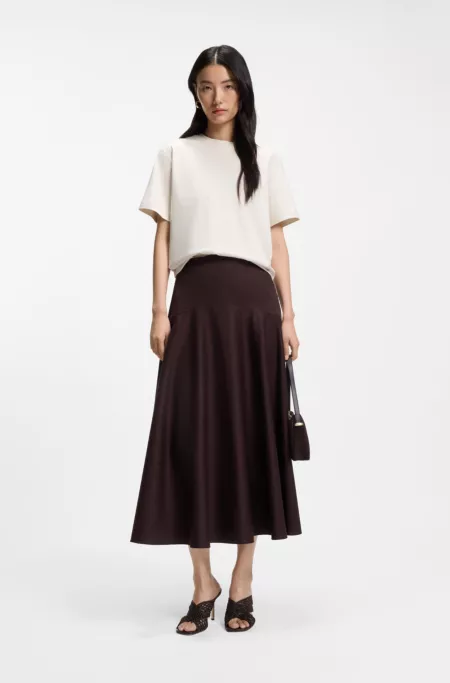 Relaxed-fit T-shirt in mercerised cotton