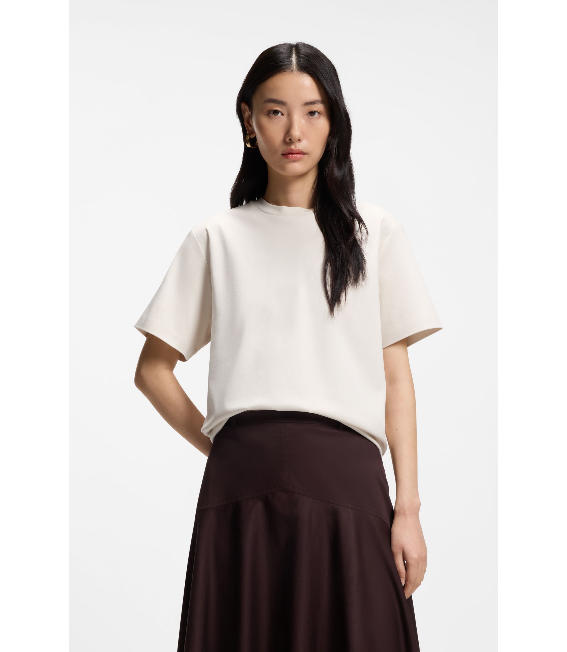 Relaxed-Fit T-Shirt aus merzerisierter Baumwolle