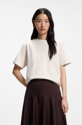 Relaxed-fit T-shirt in mercerised cotton