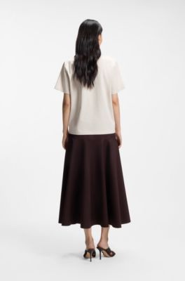 Relaxed-fit T-shirt in mercerised cotton, Natural