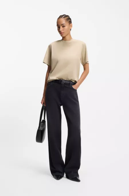 Relaxed-fit T-shirt in mercerised cotton