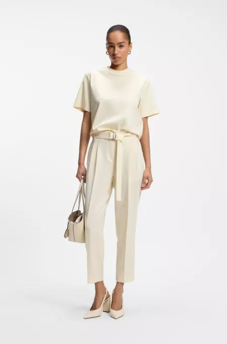 Relaxed-fit T-shirt in mercerised cotton