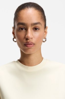 Boss Relaxed-fit T-shirt in mercerised cotton dam – bild 3