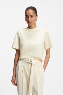 Relaxed-fit T-shirt in mercerised cotton