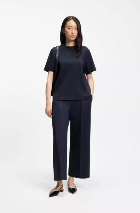 Relaxed-fit T-shirt in mercerised cotton