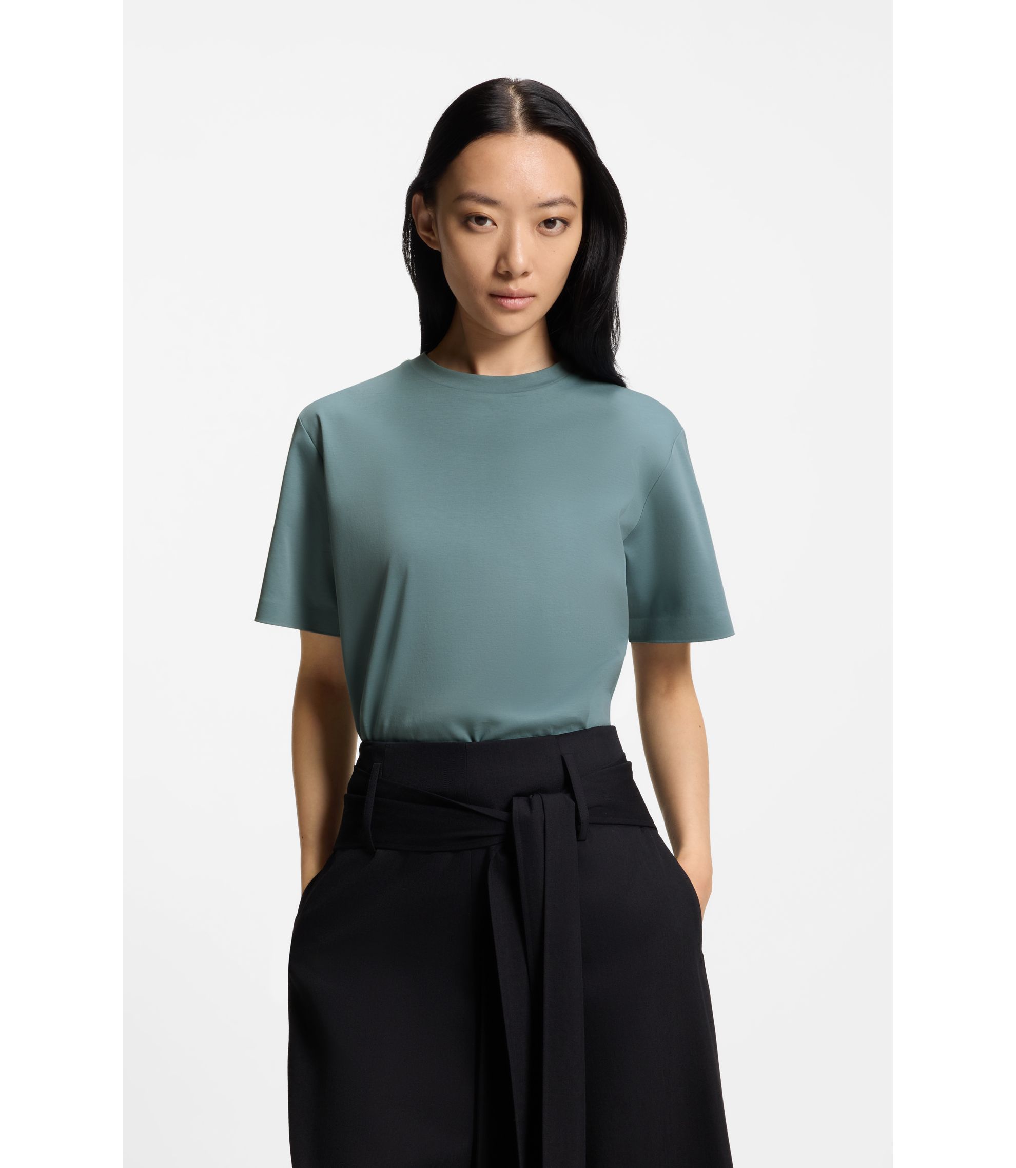 Relaxed-Fit T-Shirt aus merzerisierter Baumwolle