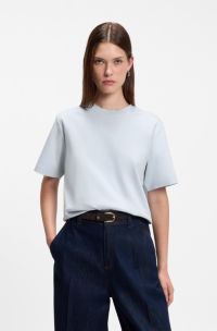 Relaxed-Fit T-Shirt aus merzerisierter Baumwolle, Hellblau