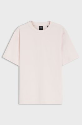 Relaxed-fit T-shirt in mercerised cotton, light pink