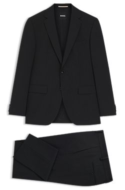 Regular-fit suit in stretch virgin wool