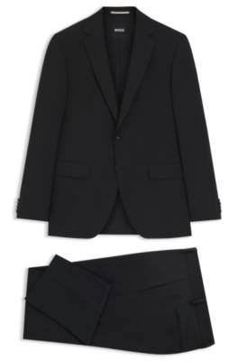Two-piece regular-fit suit in stretch wool 1