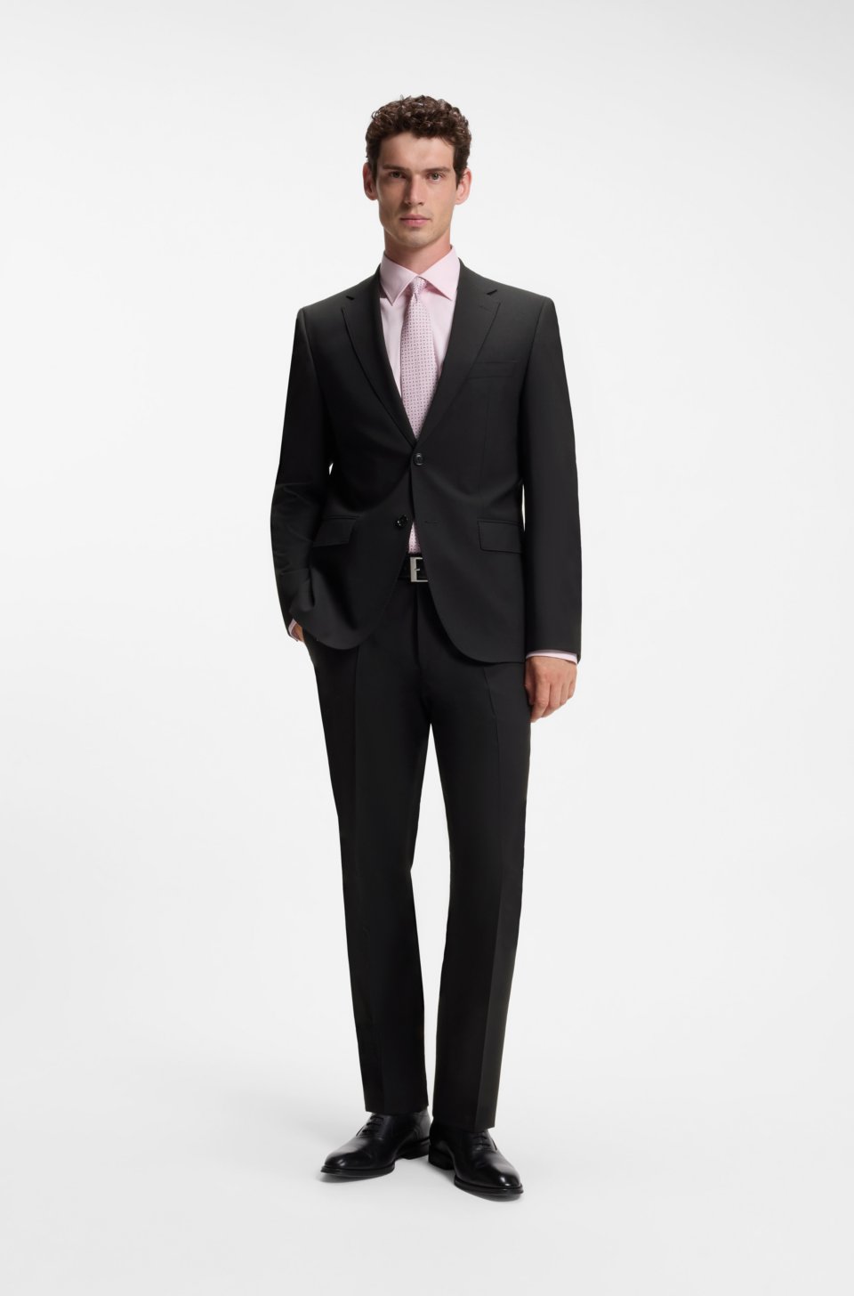 Two-piece regular-fit suit in stretch wool