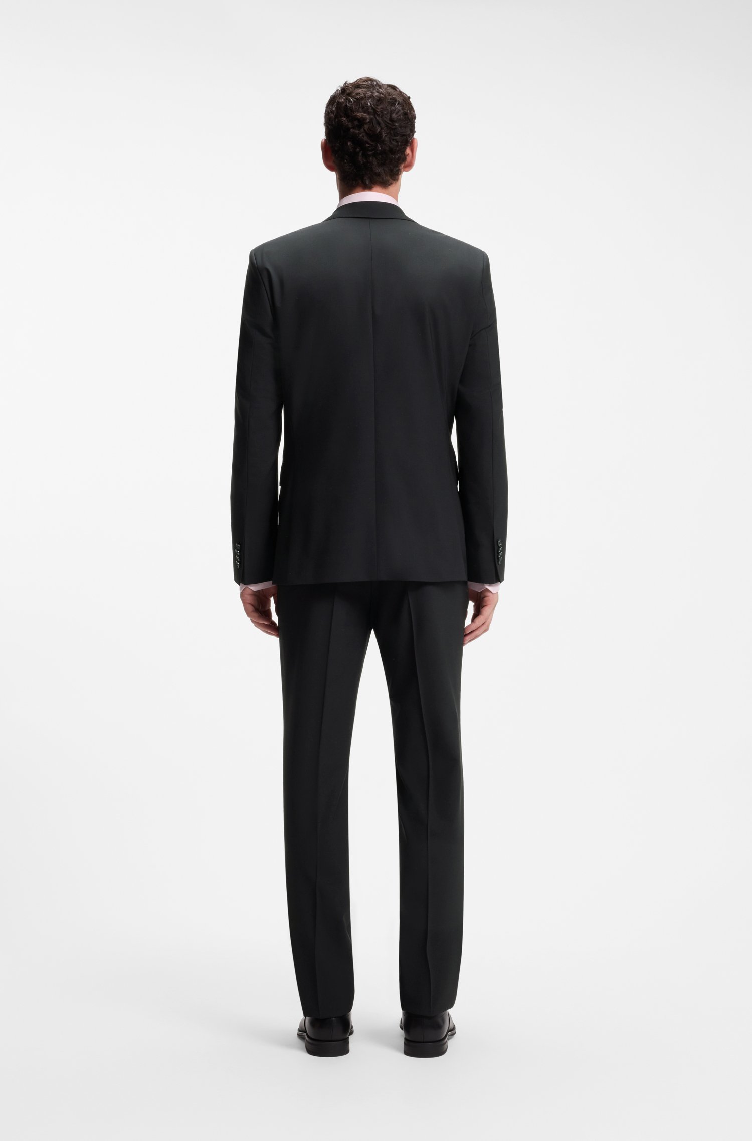 Boss Two-piece regular-fit suit in stretch wool kostymer herr – bild 3