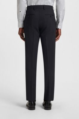 Regular-fit suit in stretch virgin wool, Dark Grey