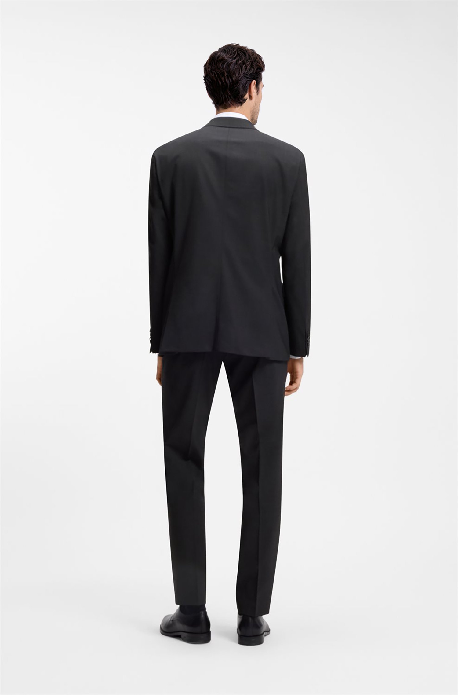 Boss Two-piece regular-fit suit in stretch wool kostymer herr – bild 3