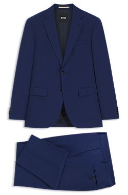 Regular-fit suit in stretch virgin wool