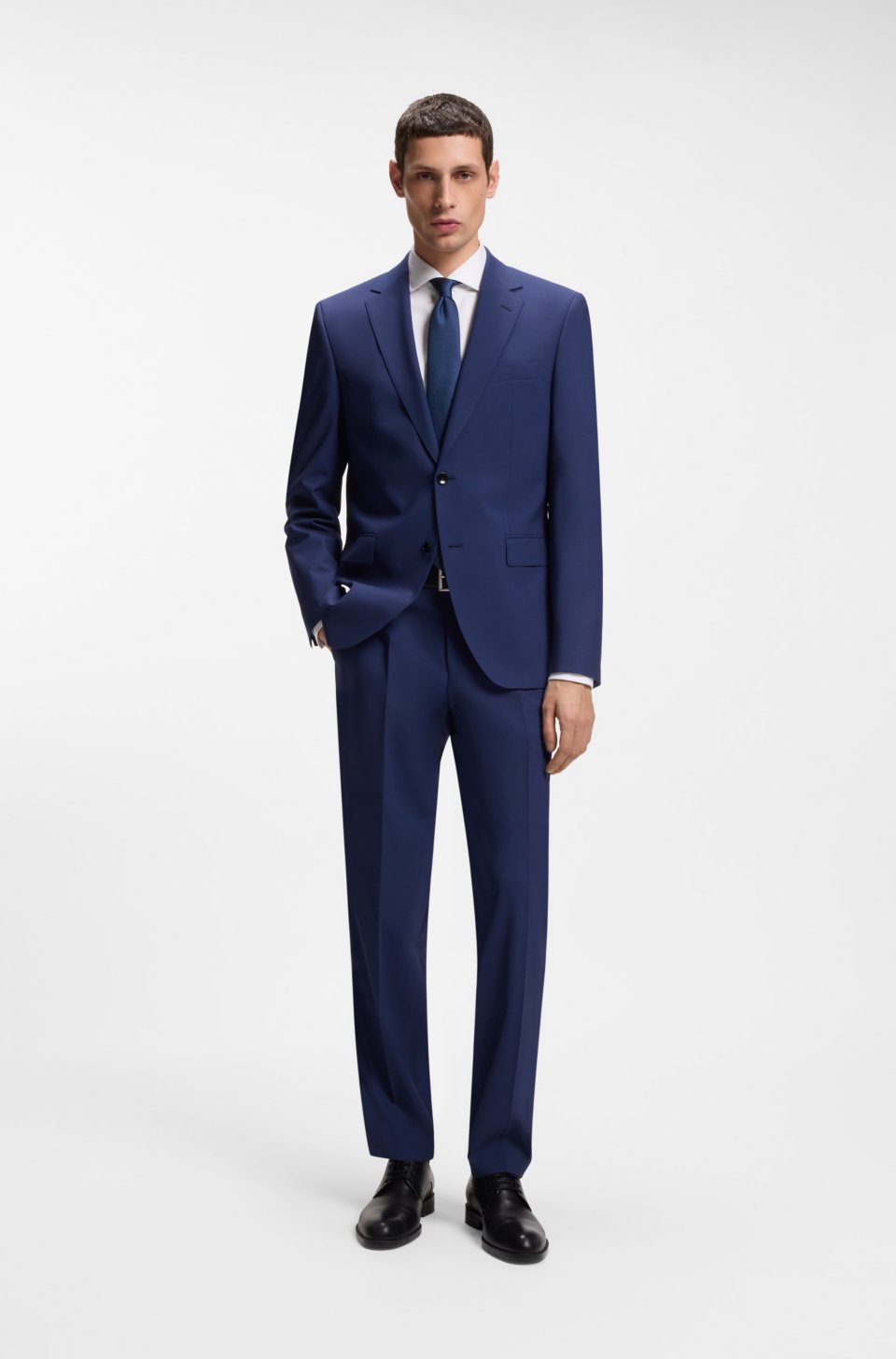 Two-piece regular-fit suit in stretch wool