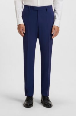 Regular-fit suit in stretch virgin wool, Blue