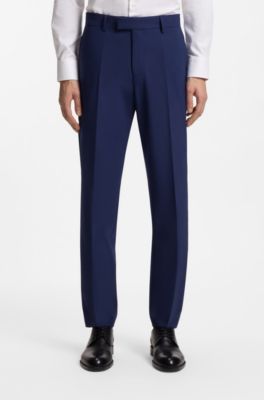 Regular-fit suit in stretch virgin wool, Blue