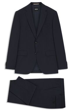 Regular-fit suit in stretch virgin wool